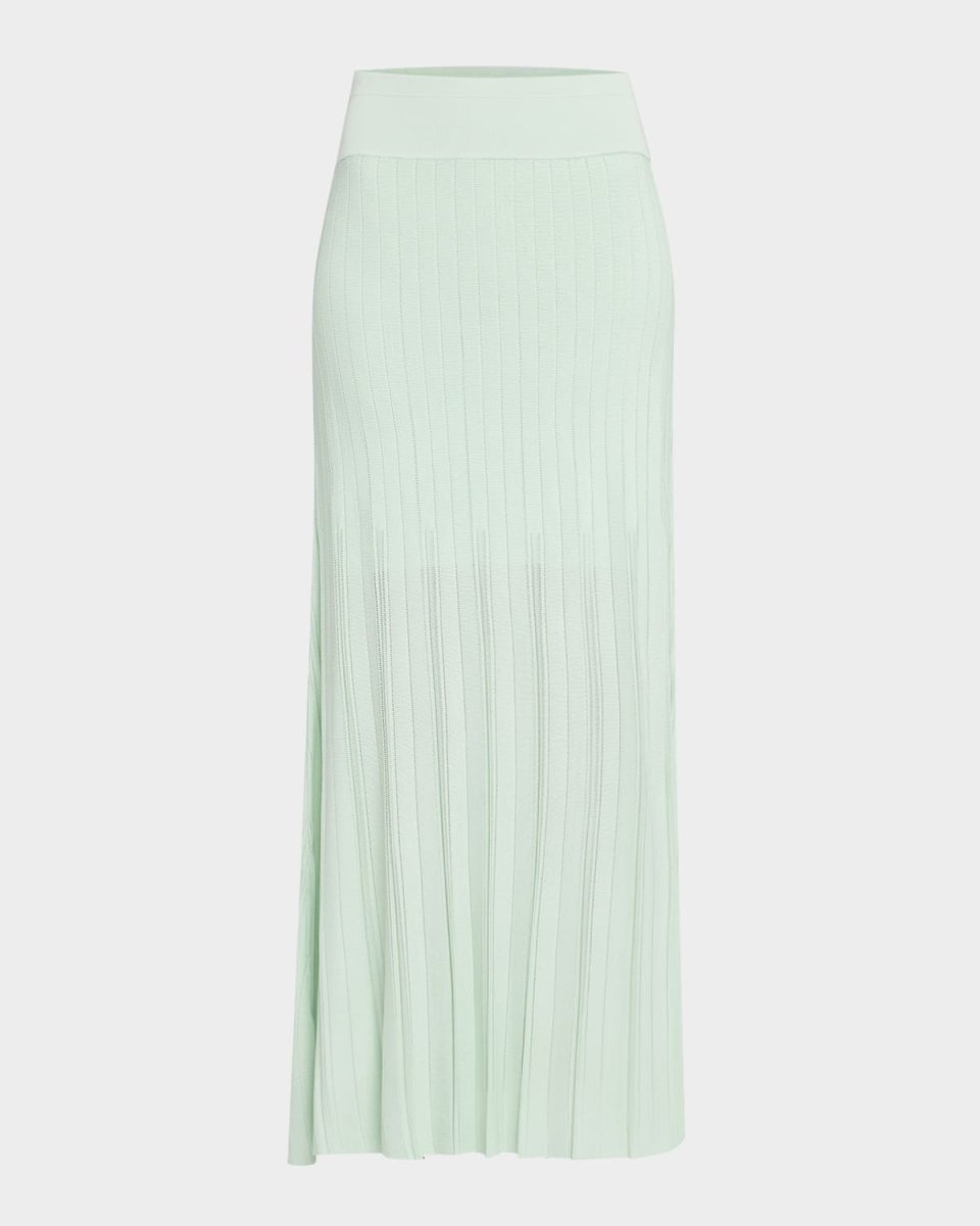 Variegated Pleated Midi Skirt